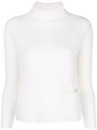 Philo-sofie Roll Neck Ribbed Jumper - White