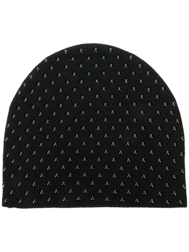 Pinko Studded Beanie - Black