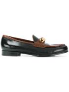 Lidfort Chain Strap Buckled Loafers - Black