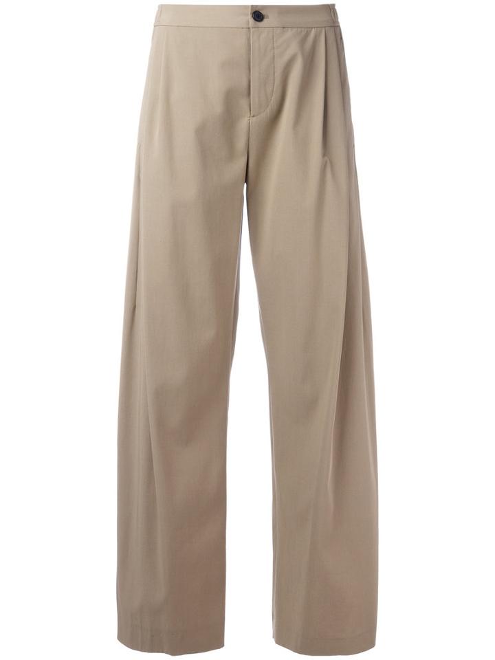 Stephan Schneider Cropped Flared Pants, Women's, Size: 3, Nude/neutrals, Cotton