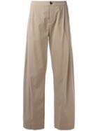 Stephan Schneider Cropped Flared Pants, Women's, Size: 3, Nude/neutrals, Cotton