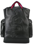 Gucci Kingsnake Embroidered Backpack - Black