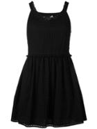 Love Moschino Perforated Mini Dress, Women's, Size: 44, Black, Cotton