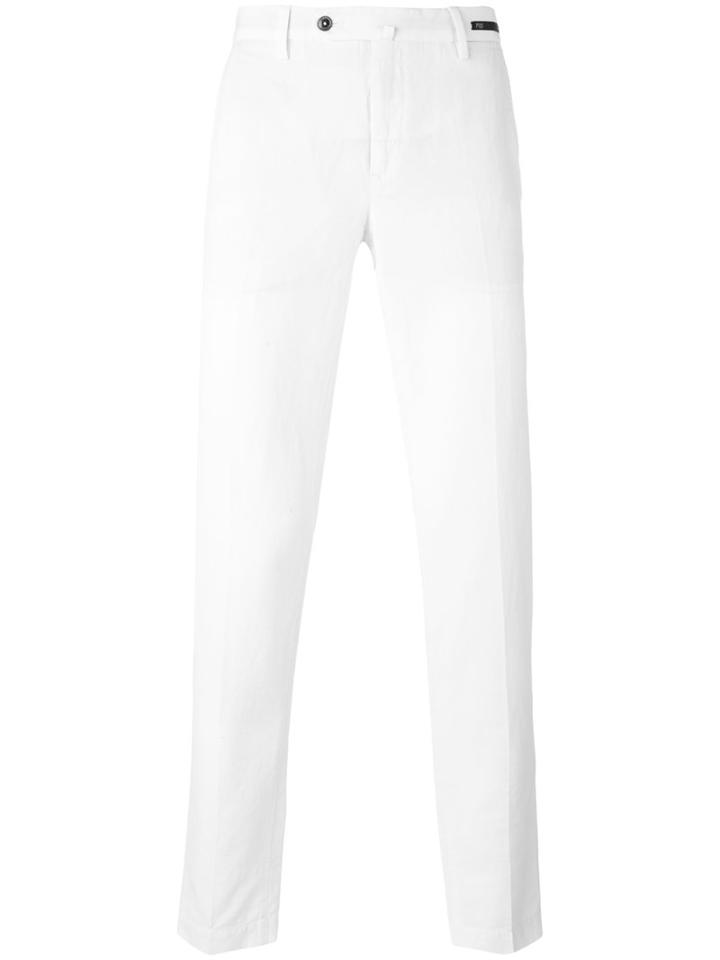 Pt01 - Skinny Trousers - Men - Cotton/linen/flax - 52, White, Cotton/linen/flax