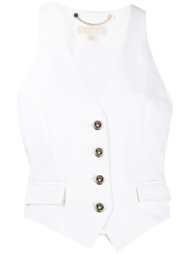 Michael Michael Kors Fitted Waistcoat - White