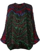 Talbot Runhof Quilted Metallic Thread Top - Red