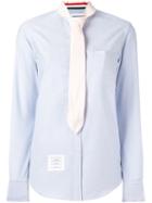 Thom Browne Neck Tie Button Down Shirt, Women's, Size: 40, Blue, Cotton