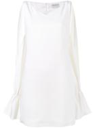 Osman Camilla Slit Long Sleeve Dress - White