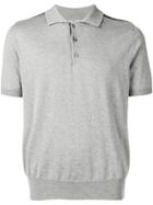 Canali Short-sleeved Polo Shirt - Grey