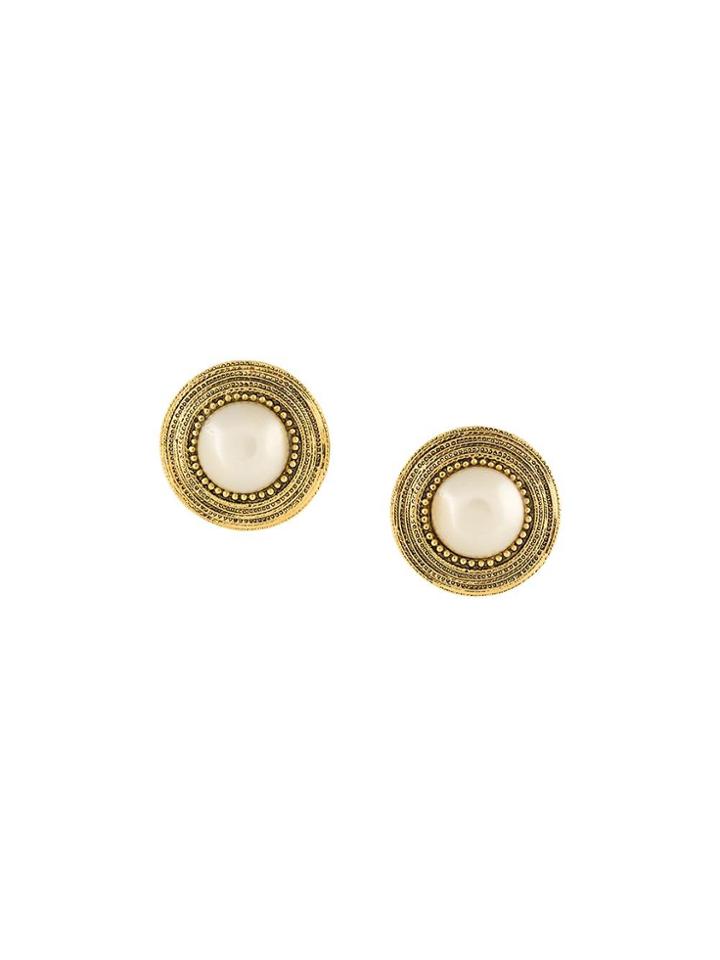 Chanel Vintage Faux Pearl Clip-on Earrings - Nude & Neutrals