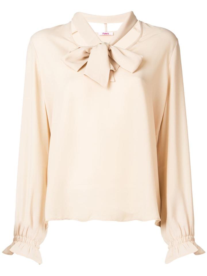 Blugirl Folies Neck-tied Long Sleeve Blouse - Nude & Neutrals