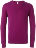 Eleventy V-neck Sweater, Men's, Size: Large, Pink/purple, Cashmere