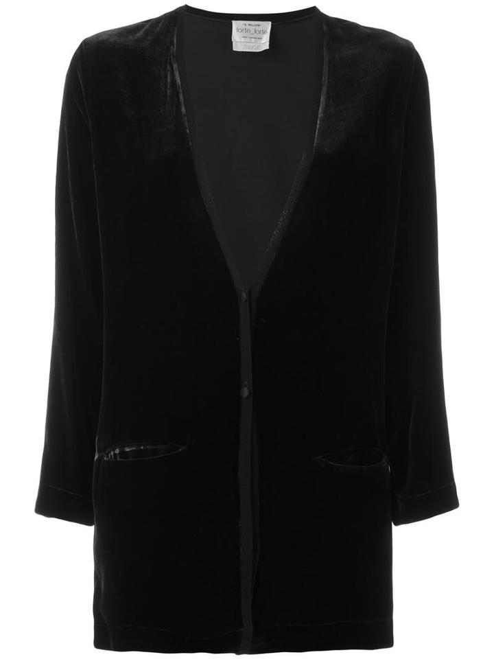 Forte Forte 'my Jacket' Velvet Cardigan, Women's, Size: 0, Pink/purple, Viscose/silk/cupro