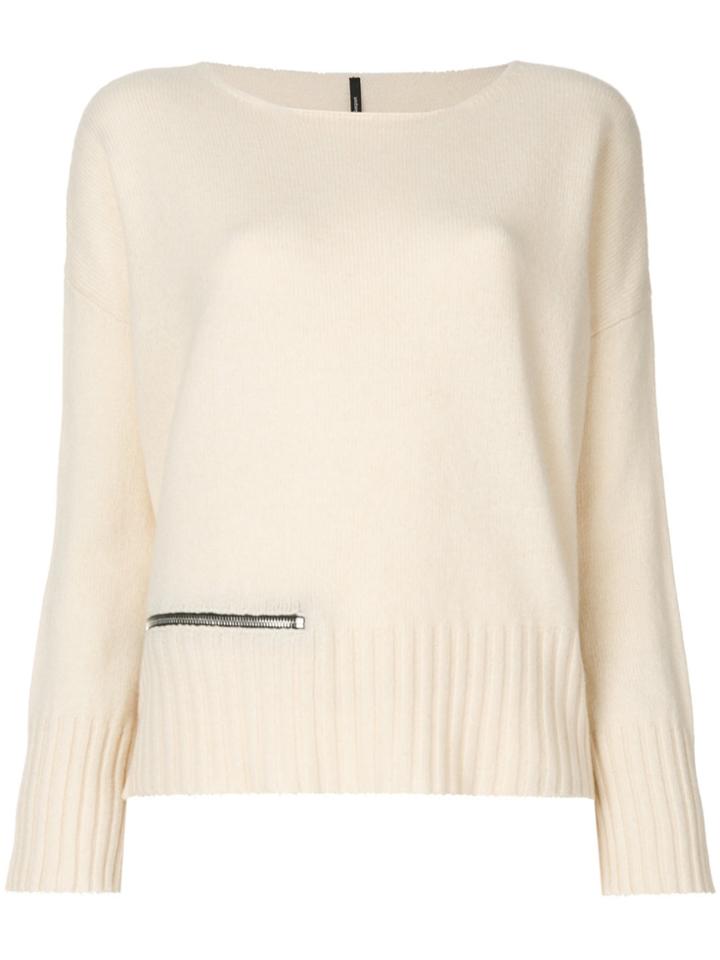 Pierantoniogaspari Zip Detail Sweater - Nude & Neutrals