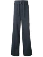 Ambush Belted Wide Leg Trousers - Blue