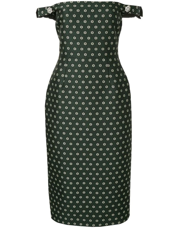 Alexa Chung Fitted Silhouette Dress - Green