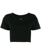 Styland Cropped V T-shirt - Black
