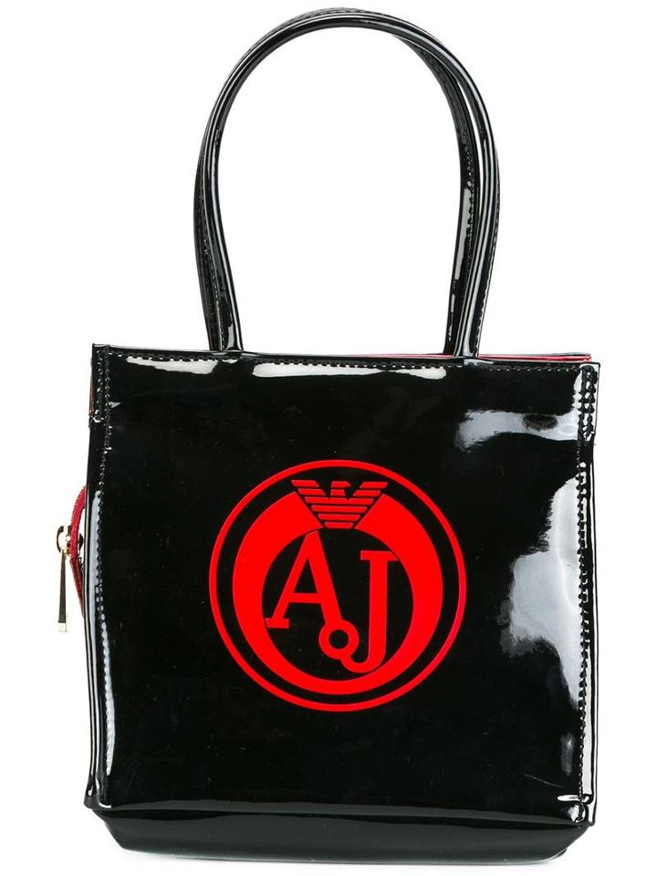 Armani Jeans Logo Small Tote, Women's, Black