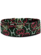 Gucci Green And Pink Logo Silk Wrap Headband