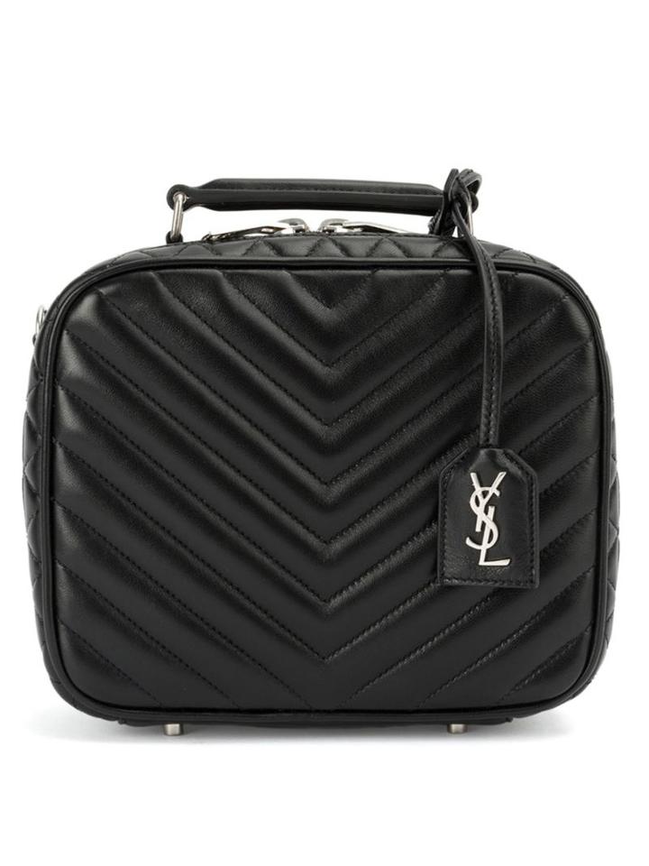 Saint Laurent Quilted Lunchbox Bag, Women's, Black
