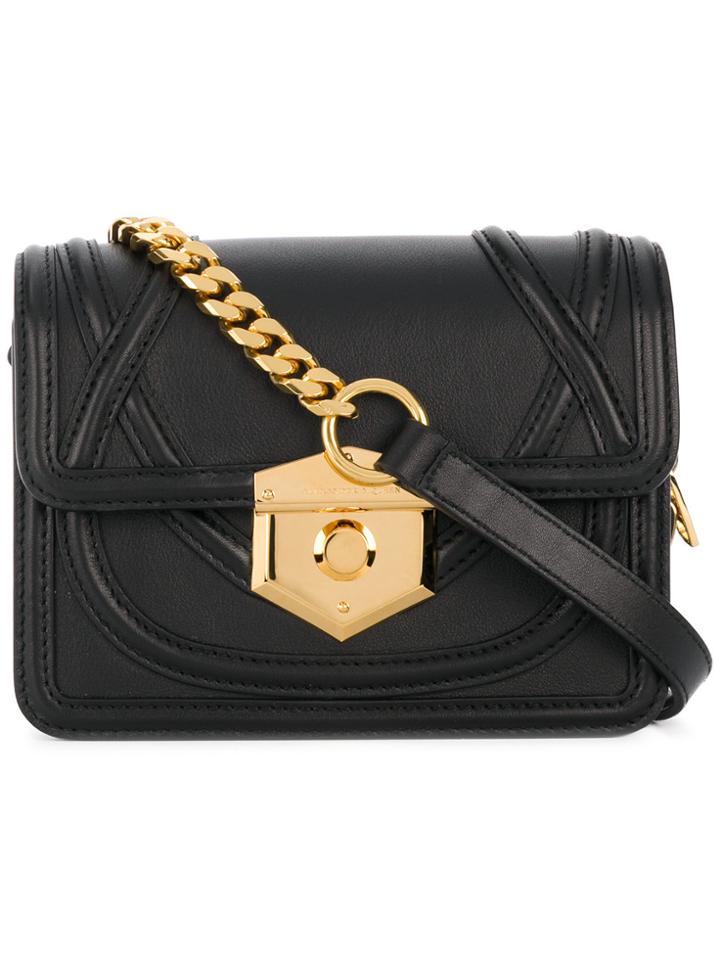 Alexander Mcqueen Foldover Top Crossbody Bag - Black