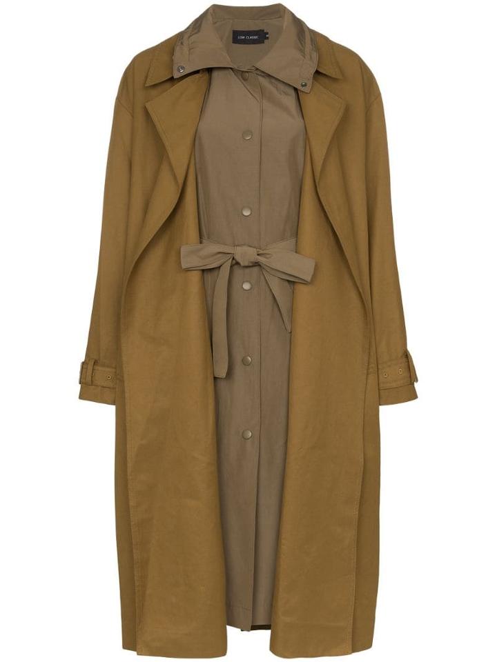 Low Classic Lc Dbl Ct Trnch Ctn Dbl Coat Poly - Green