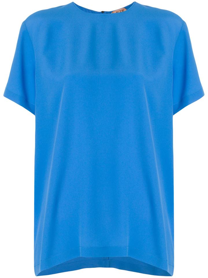 No21 Bow-detail T-shirt - Blue
