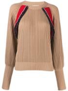 Msgm Knitted Wool Sweatshirt - Neutrals