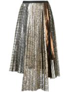 Antonio Marras - Lace Pleated Skirt - Women - Polyester - 42, Grey, Polyester