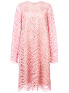 Oscar De La Renta Crochet-knit Shift Dress - Pink & Purple