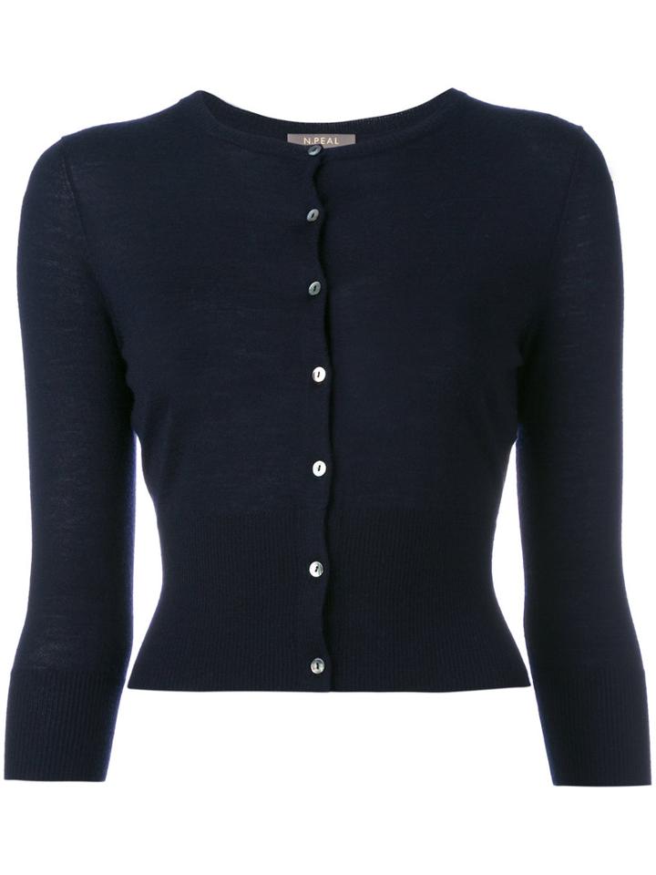 N.peal - Button Up Cardigan - Women - Cashmere - L, Women's, Blue, Cashmere