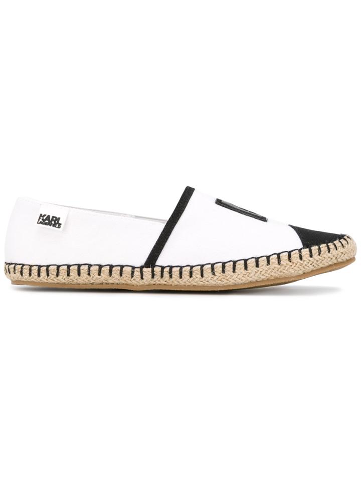 Karl Lagerfeld Kids Logo Espadrilles - White
