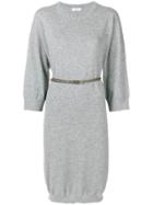 Peserico Knitted Midi Dress - Grey
