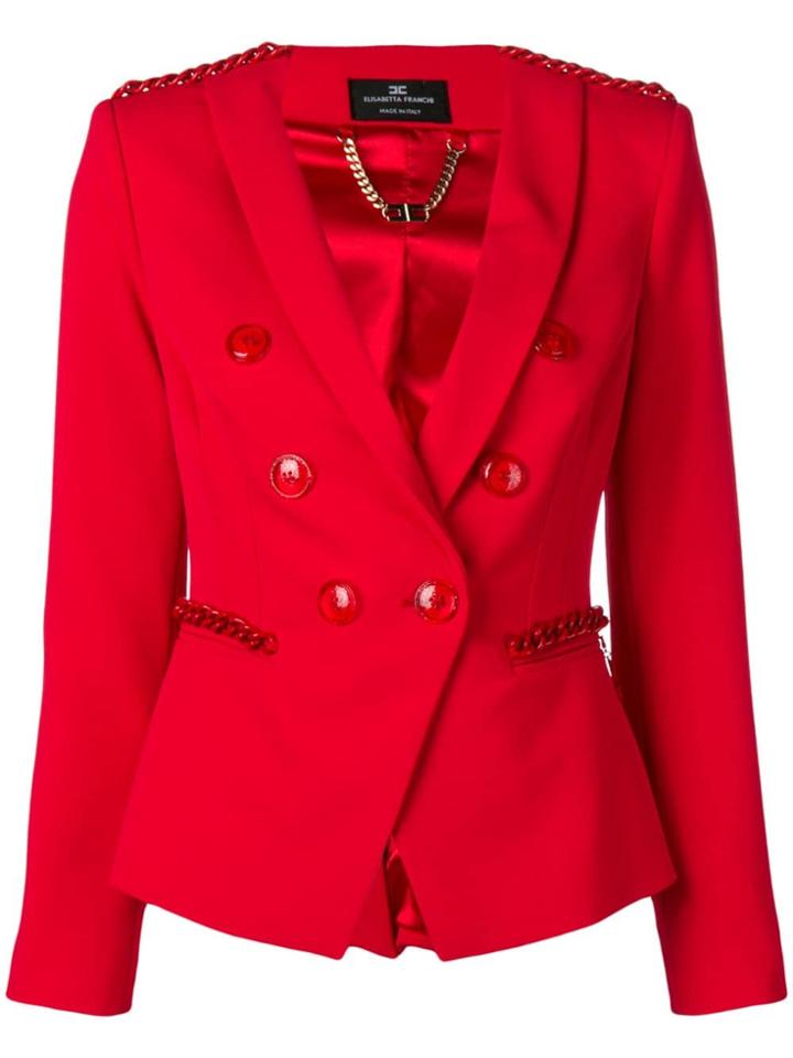 Elisabetta Franchi Double-breasted Blazer - Red