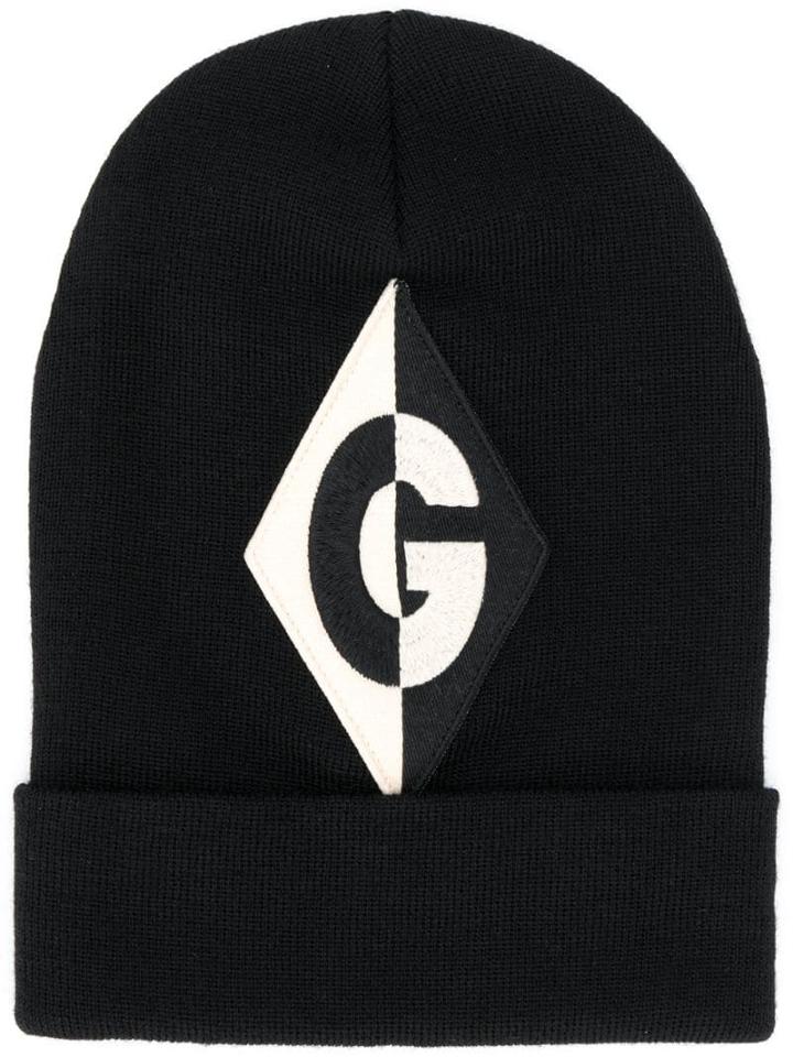 Gucci Logo Patch Beanie - Black