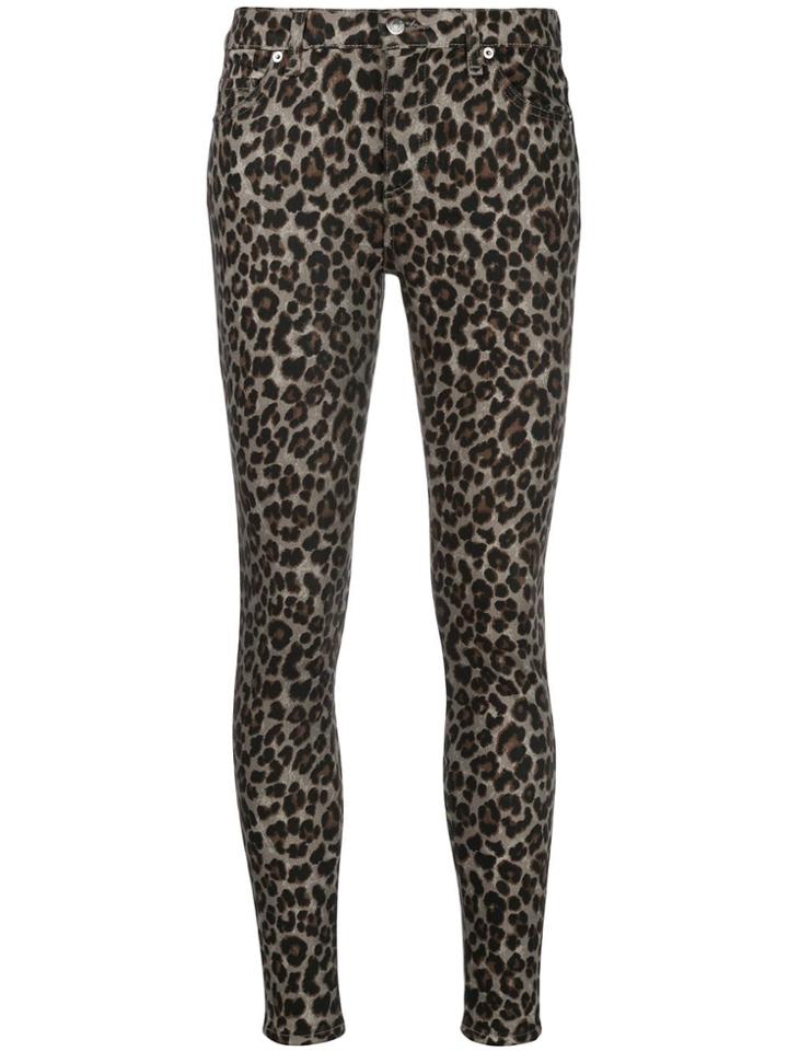 Veronica Beard Leopard Print Skinny Trousers - Brown