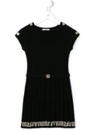 Young Versace Knife Pleat Dress, Girl's, Size: 11 Yrs, Black