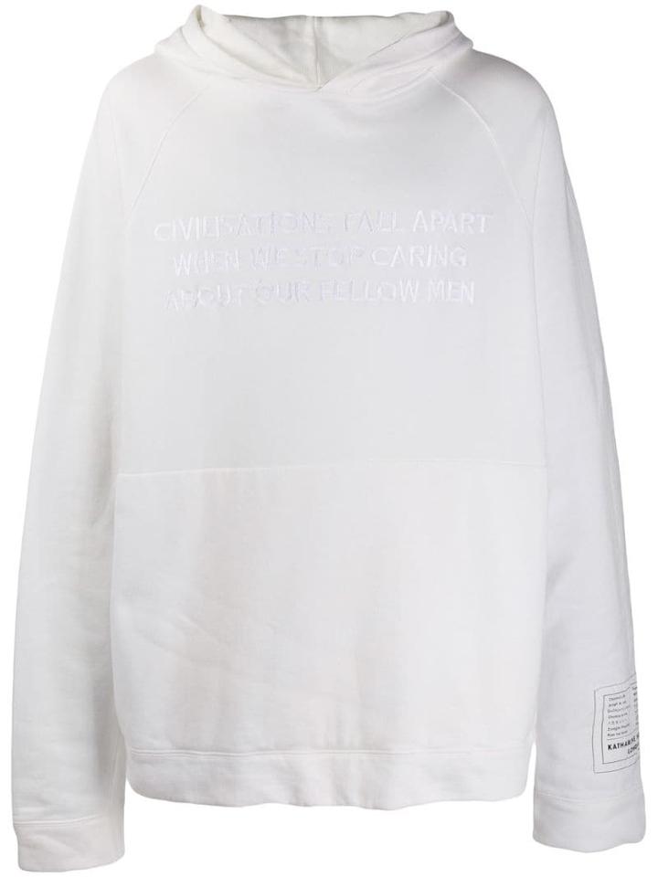 Katharine Hamnett London Embroidered Rick Hoodie - White