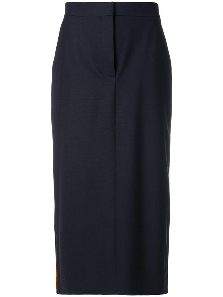 Calvin Klein 205w39nyc Contrast Stripe Pencil Skirt - Blue