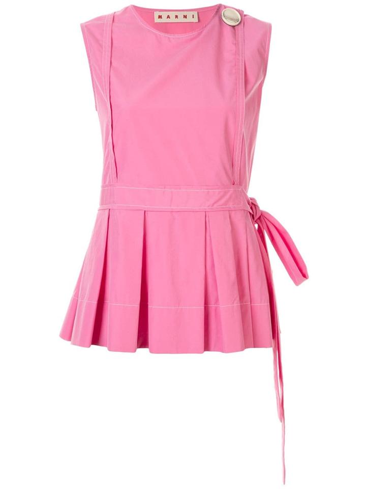 Marni Sleeveless Pleated Blouse - Pink