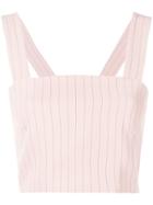 Forte Dei Marmi Couture Contrast Stitch Cropped Top - Neutrals