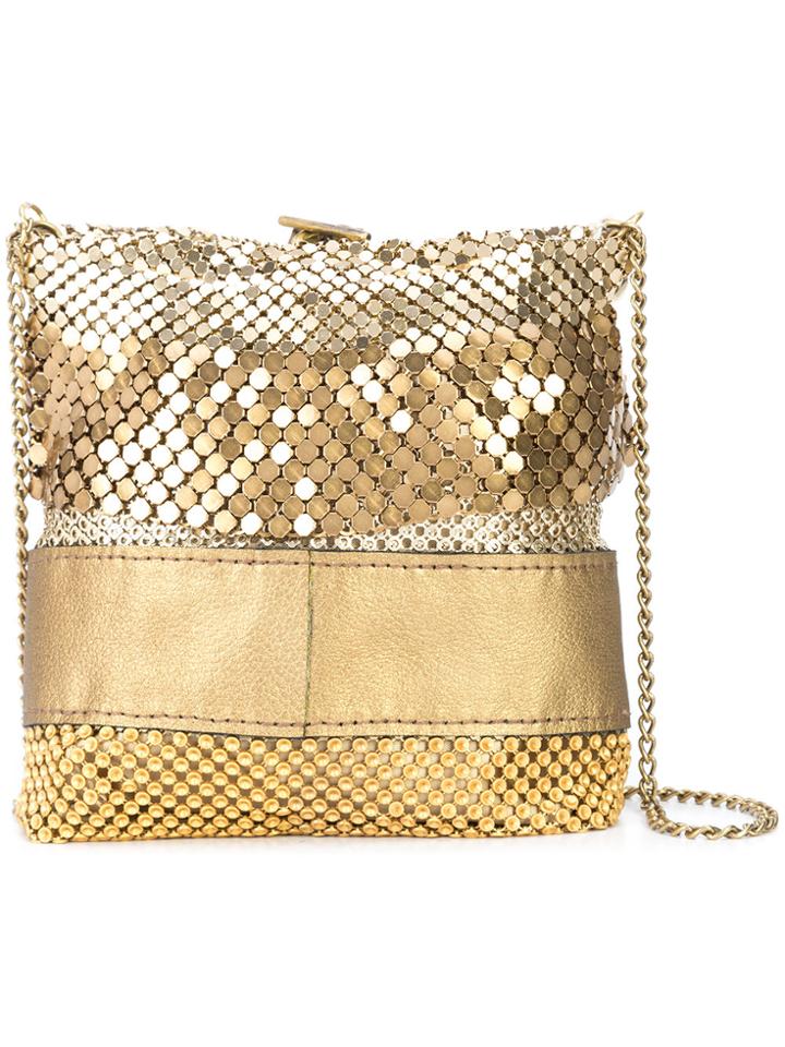 Laura B Ruffle Party Bag - Metallic