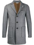 Manuel Ritz Raw Seam Coat - Grey
