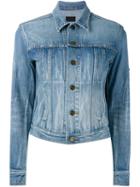 Saint Laurent - Ysl Military Patch Denim Jacket - Women - Cotton - L, Blue, Cotton