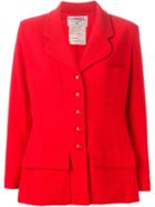 Chanel Vintage Bouclé Knit Blazer, Women's, Size: 42, Red