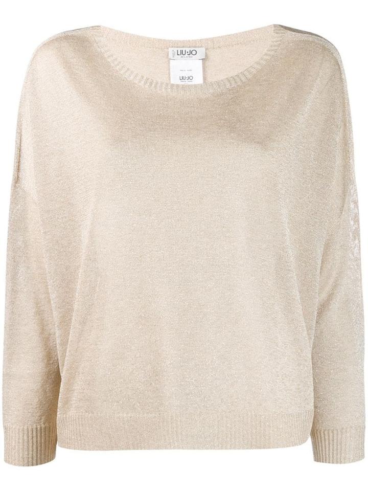 Liu Jo Round Neck Jumper - Gold