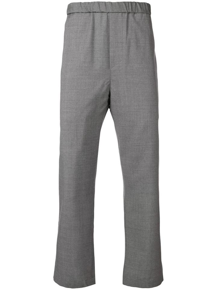 Oamc Elasticated Cropped Trousers - Grey