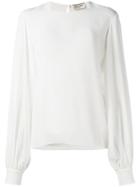 Saint Laurent Bishop Sleeve Blouse - White