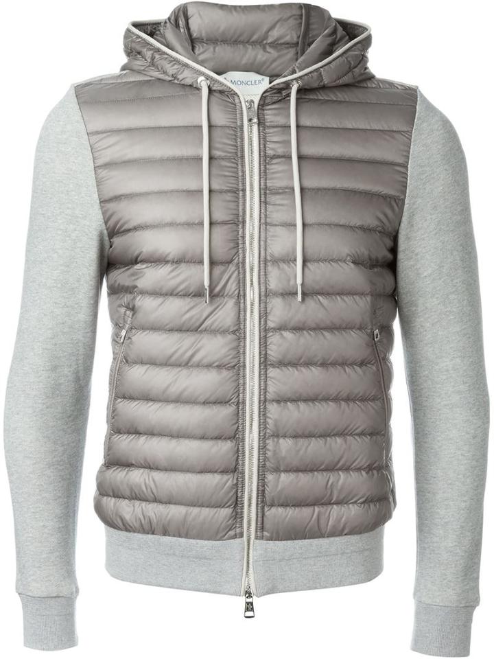 Moncler 'ollie' Padded Jacket, Men's, Size: Xs, Grey, Polyamide/cotton/feather Down