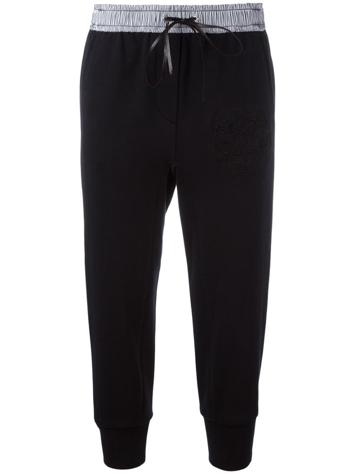 3.1 Phillip Lim Drawstring Track Pants, Women's, Size: Large, Black, Cotton